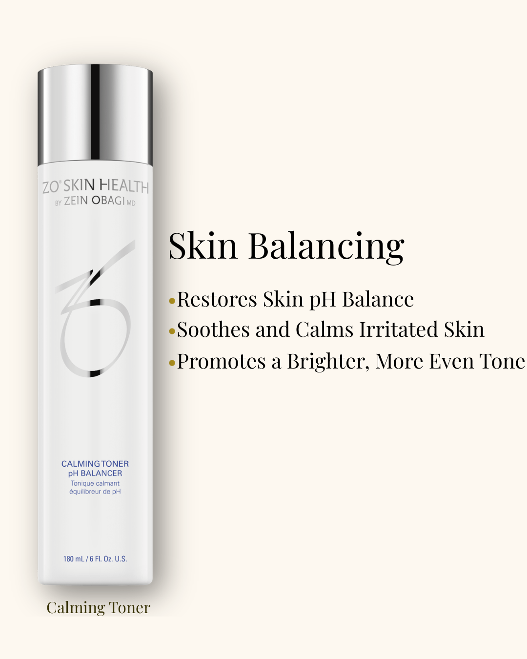 ZO Skin Health Calming Toner pH Balancer — restores skin pH balance and soothes irritated skin